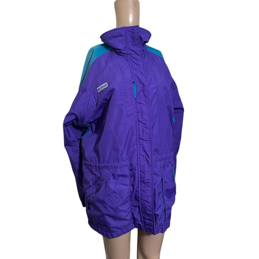 Columbia vintage Women's Vibrant Purple and Teal Ski Jacket - Picture 6 of 6